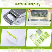 Hwawhin 13 in 1 Vegetable Chopper, Multifunctional Food Chopper with Container, 8 Blade food processor with Onion Chopper, Slicer, Dicer for Potato, Carrot, Salad Chopper, Home & Kitchen Gadgets