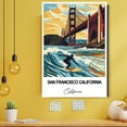thumbnail image 3 of San Francisco California Travel Poster Canvas – California Canvas – Unique Gift Idea for Home, Office, or Living Space, 3 of 5