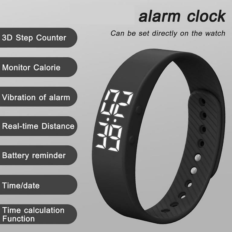 Non-Bluetooth Fitness Tracker Watch Pedometer Digital Step Counter