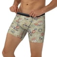 thumbnail image 3 of Picia Marine Sailing Badges Pattern Men's Athletic Long Leg Briefs , Performance Stretch Underwear，Moisture-Wicking, 3 of 7