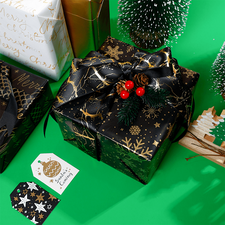 Hallmark Multipack Christmas Wrapping Paper - 2 Jumbo Rolls (160 Sq. Ft. Ttl) Santa, Snowflakes, Stripes, Red Dots