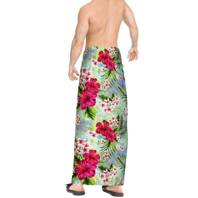 LA LEELA Women's Tie Waist Beach Sarong Wrap Long Pareo Casual Bathing Suit  Short Sarongs Wraps One Size_One Size Short