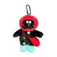 thumbnail image 1 of Llavero de peluche de gato, bonito llavero de muñeca artesanal para bodas, regalos de viaje para mujeres Negro, 1 of 8