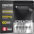 thumbnail image 1 of Nutrawave Creatine Monohydrate Powder 300 g – Micronized Unflavoured Creatine – 60 Servings, 1 of 11