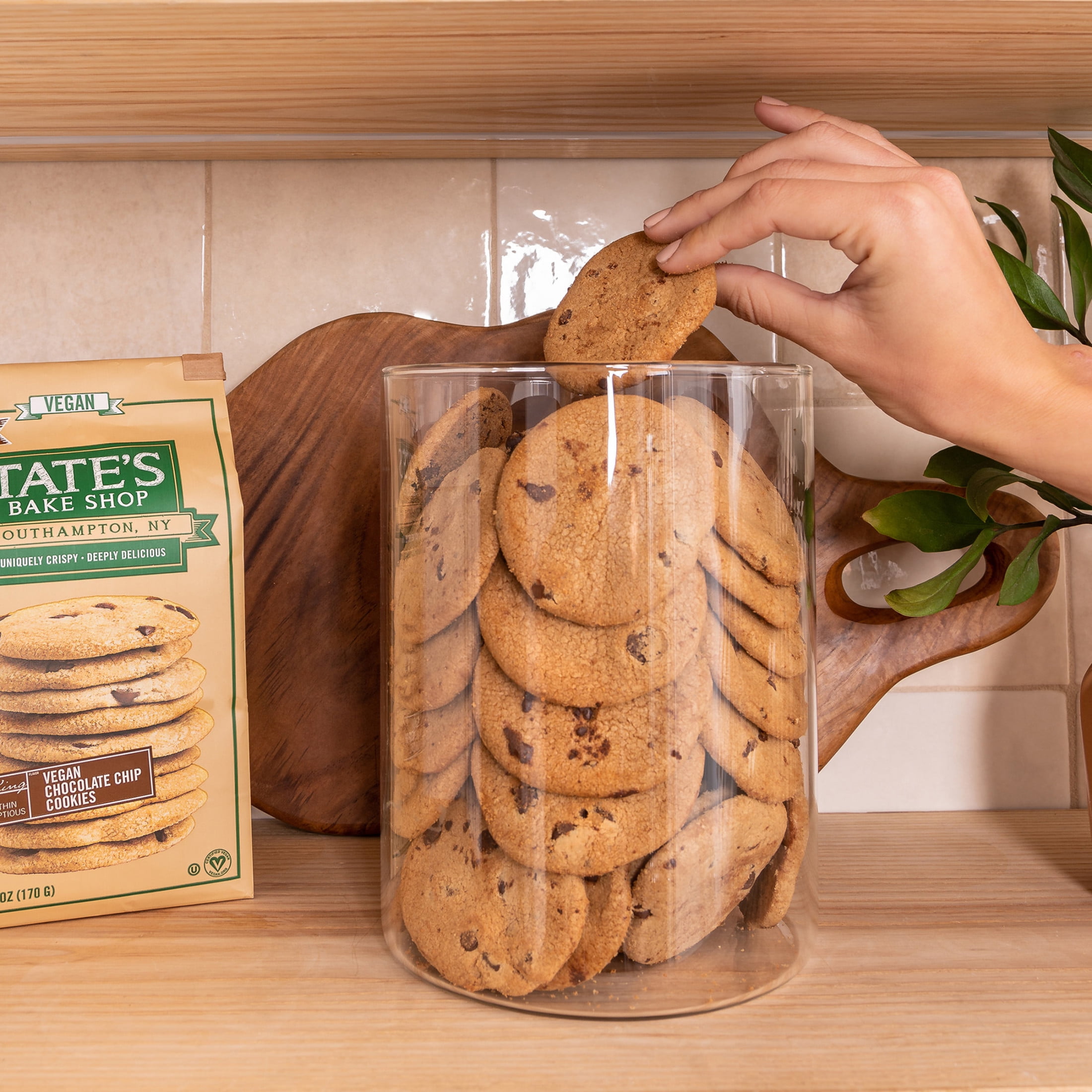 (3 pack) Tate's Bake Shop Chocolate Chip Vegan Cookies, 6 oz