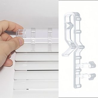 Blulu 12-Pack 3-Inch Valance Clips – Clear Plastic Retainer Clips For Horizontal Window Blinds, Invisible & Easy Install