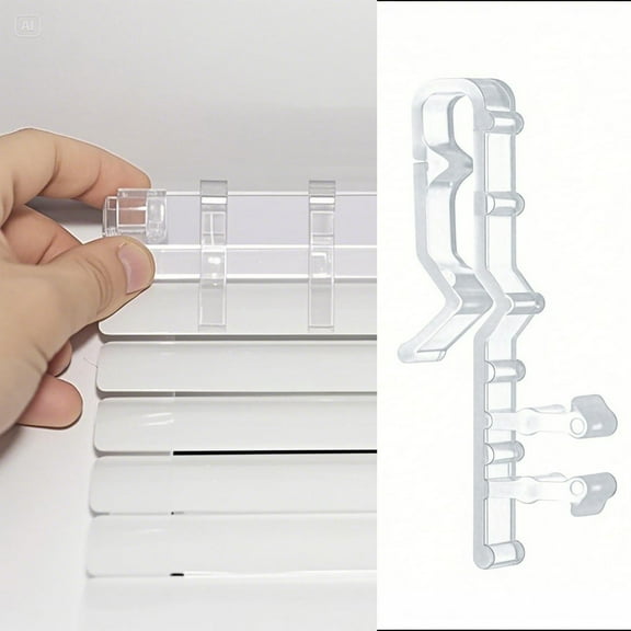 Blind Clips,Blind Valance Clips,Clear Plastic Valance Retainer Clips,Blind Window Valance Clip,Clear Plastic Hidden Retainer Holder for Window Blind Valance,Curtain Positioning Clips,Clear,2.12x0.51"