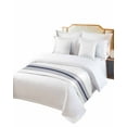 thumbnail image 2 of Xipuska Blue Vertical Striped Bed Runners for Cal King Size Bed, Decorative Bed Throws for Foot of Bed, White Minimalist Modern Bed Runner Sofa Throw Bedding Scarf Protector Slipcover for Bedroom, 2 of 6