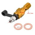 thumbnail image 2 of Bleed Screw-M10x1.0mm Motorcycle Brake Master Caliper Bleed Screw Nipple Banjo Bolt + Dust Cap (Color : Oro), 2 of 10