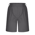 thumbnail image 5 of JIAYUE Women's Shorts Casual Summer Dressy Elastic High Waisted Loose Knee-Length Solid Color Beach With Pockets Stylish Female Bottoms, 5 of 5