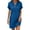 Blue., variant on Akafmk Summer Dresses for Women Casual Dresses,Solid Color V-Neck Short Dress Short Sleeve Mini Dresses Loose Shirt Dresses