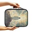 thumbnail image 2 of FKELYI Vintage Jesus Cross Print Bible Cover Faux Leather Church Bible Bag Zippered Book Carrier Bags Portable Book Organizer Holder with Top Handle for Prayer Christian, 2 of 6