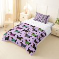 thumbnail image 2 of Homewish Lovely Dachshund Animal Twin Comforter Sets,Dog Paws Bedding Set,Purple,Reversible,2 Pieces,1 Comforter and 1 Pillowcase, 2 of 7