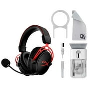 HyperX Cloud Alpha Wireless DTS Headphone:X Gaming Headset Black With Cleaning Kit Bolt Axtion Bundle Like New