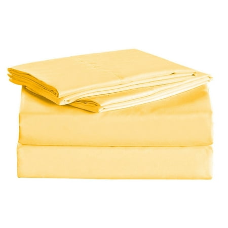 Persian Collection 1900 Count 4-Piece Sheet Set 16" Deep Pocket Wrinkle Free Sheets - Full Size - Yellow