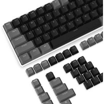 PBT Keycaps 104 Keys OEM Profile PBT Double Shot Keycap Set,ANSI US Layout for Mechanical Keyboard,Compatible with MX Switches Cherry/Gateron/Kailh/Akko Switch. (Retro Black & Grey)