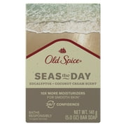 Old Spice Premium Bar Soap, Seas The Day Eucalyptus and Coconut Cream Scent, for All Skin Types, 5oz