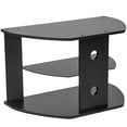 thumbnail image 3 of Flash Furniture Northfield Black Finish TV Stand with Glass Shelves, 3 of 5