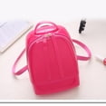 thumbnail image 4 of Mochila de gelatina de tamaño mediano Mochila de color caramelo para niñas adolescentes Mochila impermeable de silicona Mochila escolar para mujeres (Rosa roja), 4 of 4