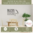 thumbnail image 3 of Family Prayer Bless Food Family Love Kitchen Decal Stickers Wall Verse Quote 33x20-Inch Black, 3 of 5
