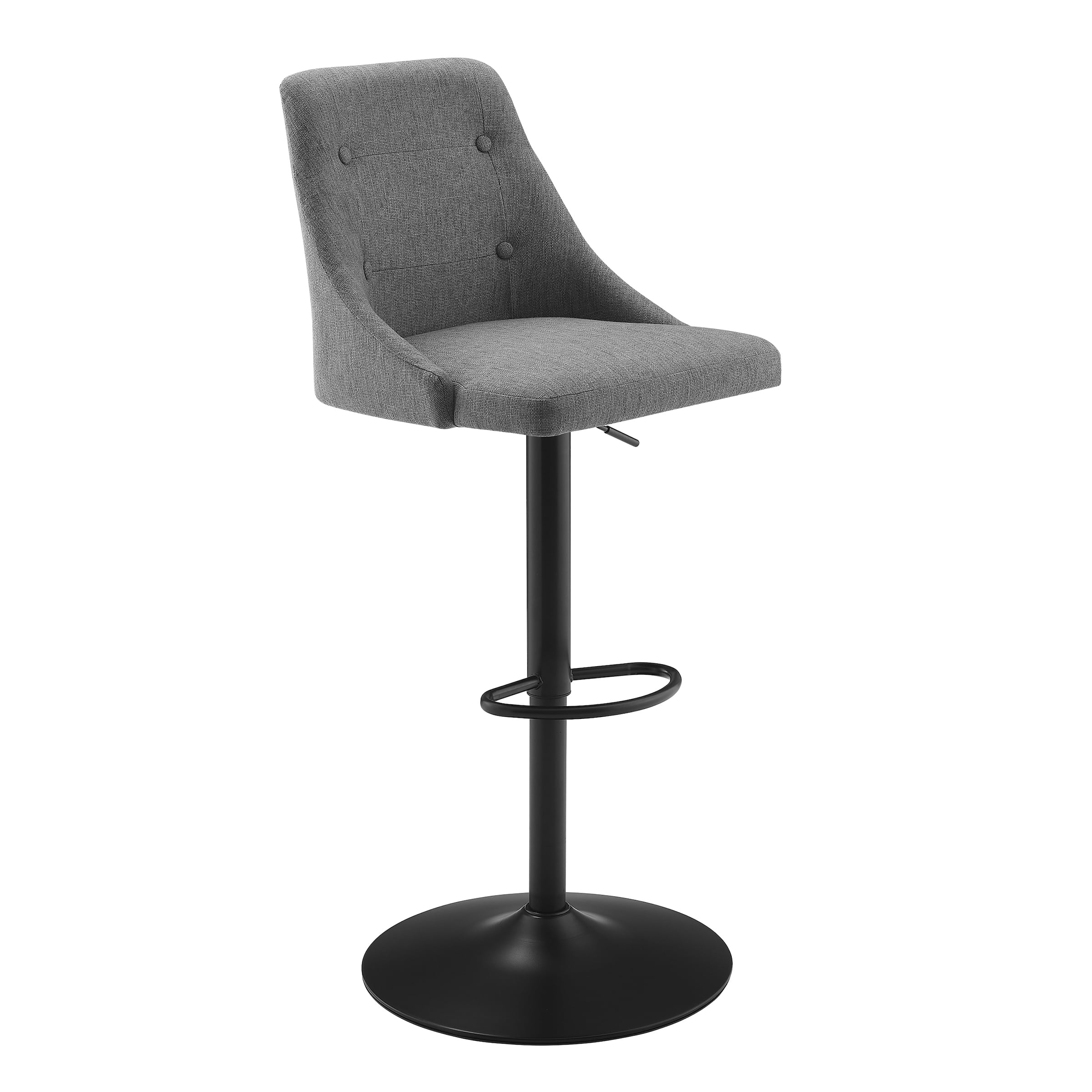 Powell Pierson 25-33" Indoor Adjustable Metal Swivel Bar Stool, Gray