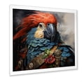 thumbnail image 2 of Designart "Pirate's Feathered Parrot Companion" People Framed Wall Art Decor - Modern Blue Pirate Hallway Framed Wall Art Decor, 2 of 6