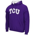 thumbnail image 2 of Men's Colosseum Purple TCU Horned Frogs Arch & Logo 3.0 Pullover Hoodie, 2 of 3