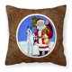 thumbnail image 1 of "Caroline's Treasures 7083PW1414 Arlequín gran danés con almohada decorativa de tela de Papá Noel, 14" de alto x 14 "de ancho, multicolor" Caroline's Treasures 7083PW1414, 1 of 1