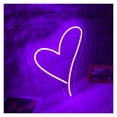 thumbnail image 2 of Letrero De Neón Con Forma Corazón Luz , Nocturna Regulable Alimentada Por USB Para Decoración Pared 30cmx30cm, 2 of 6