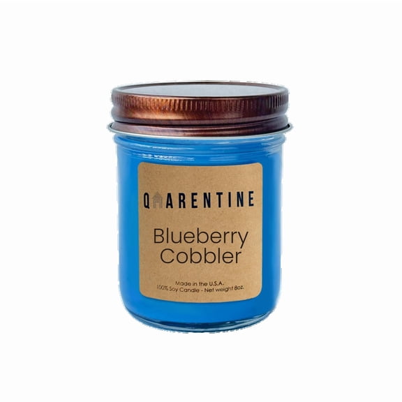 Natural Organic Blueberry Cobbler Soy Wax Candle, Fruity & Sweet Aroma, Aromatherapy & Massage Oil - Quarentine Essentials by Carla Miles