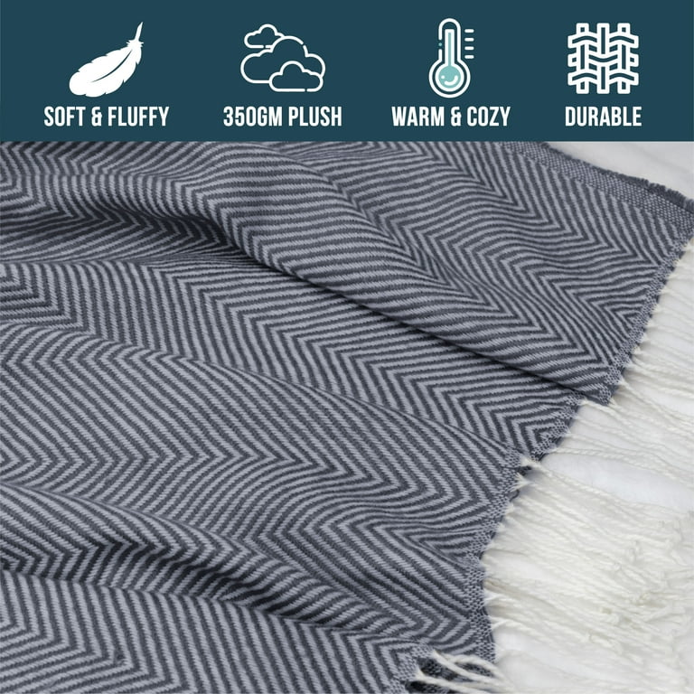 Herringbone discount sofa throw