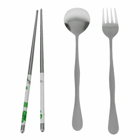 

Fine Stainless Steel Cutlery Sets(green 3 sets)