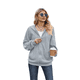 thumbnail image 3 of Sudadera con Capucha y Cremallera de Larga, Color Gris y Azul, Talla L, 3 of 10