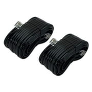iMBAPrice (2-Pack) 50 ft RJ11 4C Modular Telephone, Modems Extension Phone Cable Line Wire, Black