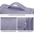 thumbnail image 4 of WANDF Large Hanging Toiletry Bag for Women Travel Cosmetic Makeup Organizer Water-Resistant Shower Bathroom Bag for Ladies(Light Purple), 4 of 7