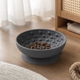 thumbnail image 3 of Elevated Slow Feeder Dog Bowl, Silicone Pet Food Bowl with Raised Pattern, Non-Slip Slow Eating Bowl for Dogs and Cats, 3 of 5