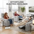 thumbnail image 4 of HOMCOM Fauteuil Inclinable Électrique, Fauteuil Inclinable Rembourré avec Ports USB, Gris, 4 of 10