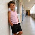 thumbnail image 7 of Dwellite Boys Tank Tops Athletic Sleeveless Crewneck T-Shirts for Kids Undershirts 2-13 Years Pink 140, 7 of 7