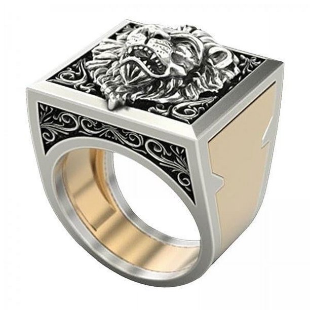 Anillos combinados hombre Strade Fareast Limited 5 piezas plateado dorado