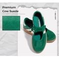 thumbnail image 5 of LUCKY STEP Retro Fashion Hook and Loop Sneakers Classic Slip on Casual Shoes,Olive Green,Womens, 5 of 10