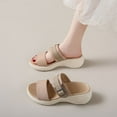 thumbnail image 2 of Women's Slide Sandals, Breathable Mesh Open Toe Design with Wedge Heel and Thick Bottom, All-Day Comfort for Casual Spring and Summer Wear, 2 of 8