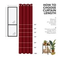 thumbnail image 4 of Deconovo Red Thermal Insulated Blackout Curtains Set of 2, 84 inches Long - Decorative Room Darkening Curtains for Living Room (52x84 inch, True Red, Set of 2), 4 of 9