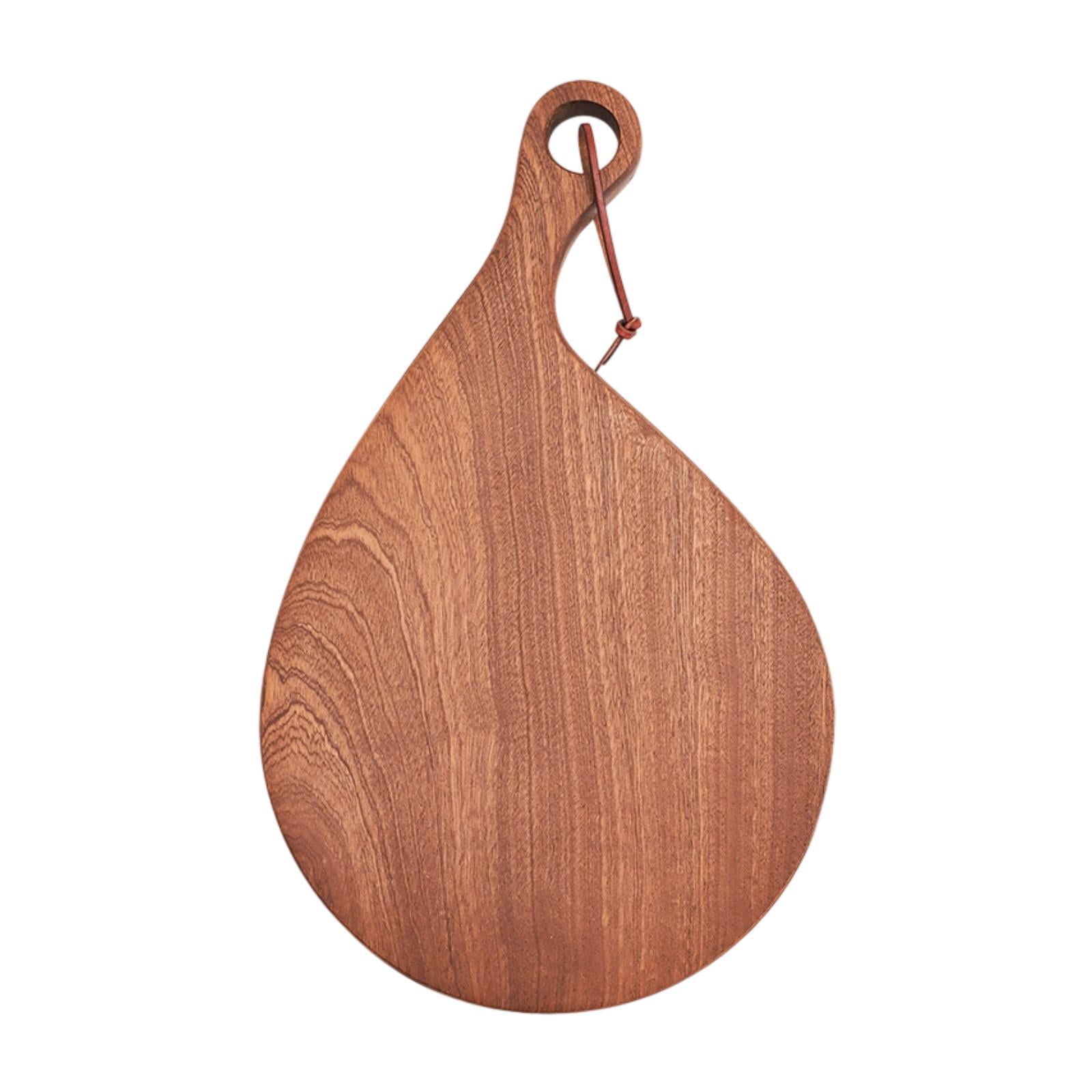 Wood Cutting Board Chopping Board Bread Board with Handle Durable Hardwood for Family Kitchen Use