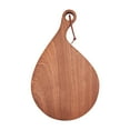 thumbnail image 4 of Dualoai Wood Cutting Board Chopping Board Vegetables Portable Decor Decorative Cheese Steak Charcuterie Meat with Handle Serving Tray XL, 4 of 9