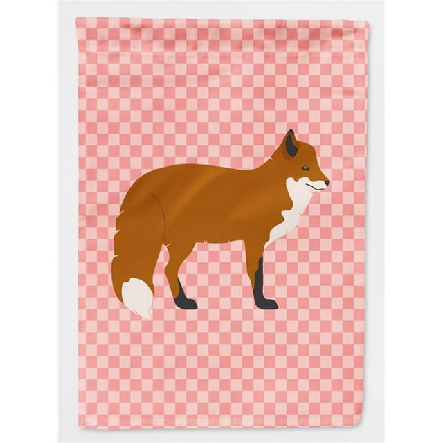 Carolines Treasures BB7876GF Red Fox Drapeau de Jardin à Carreaux Roses