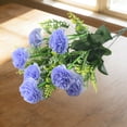 thumbnail image 1 of Decoración del hogar 7 cabezas de flores de clavel artificiales ramo falso para el Día de la Madre regalo del maestro centros de mesa de boda decoración de mesa del hogar arreglos florales de seda pla, 1 of 6