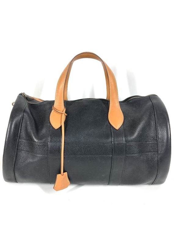 Pre-Owned HERMES Vintage Art Deco Travel Bag, Handbag, Two-Tone Cylindrical Boston Ardennes,...