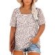thumbnail image 1 of Camiseta Eytino para mujer, talla grande, manga corta, diseño de leopardo, 3X, 1 of 8