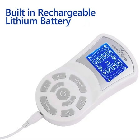 Easy@Home 3-in-1 Rechargeable Tens Unit with Heated Electrode Pads, 1 Count, Ehe018