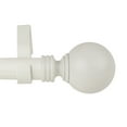 thumbnail image 2 of 1 inch Round Faux Wood Curtain Rod 66-120" - Pearl White, 2 of 2